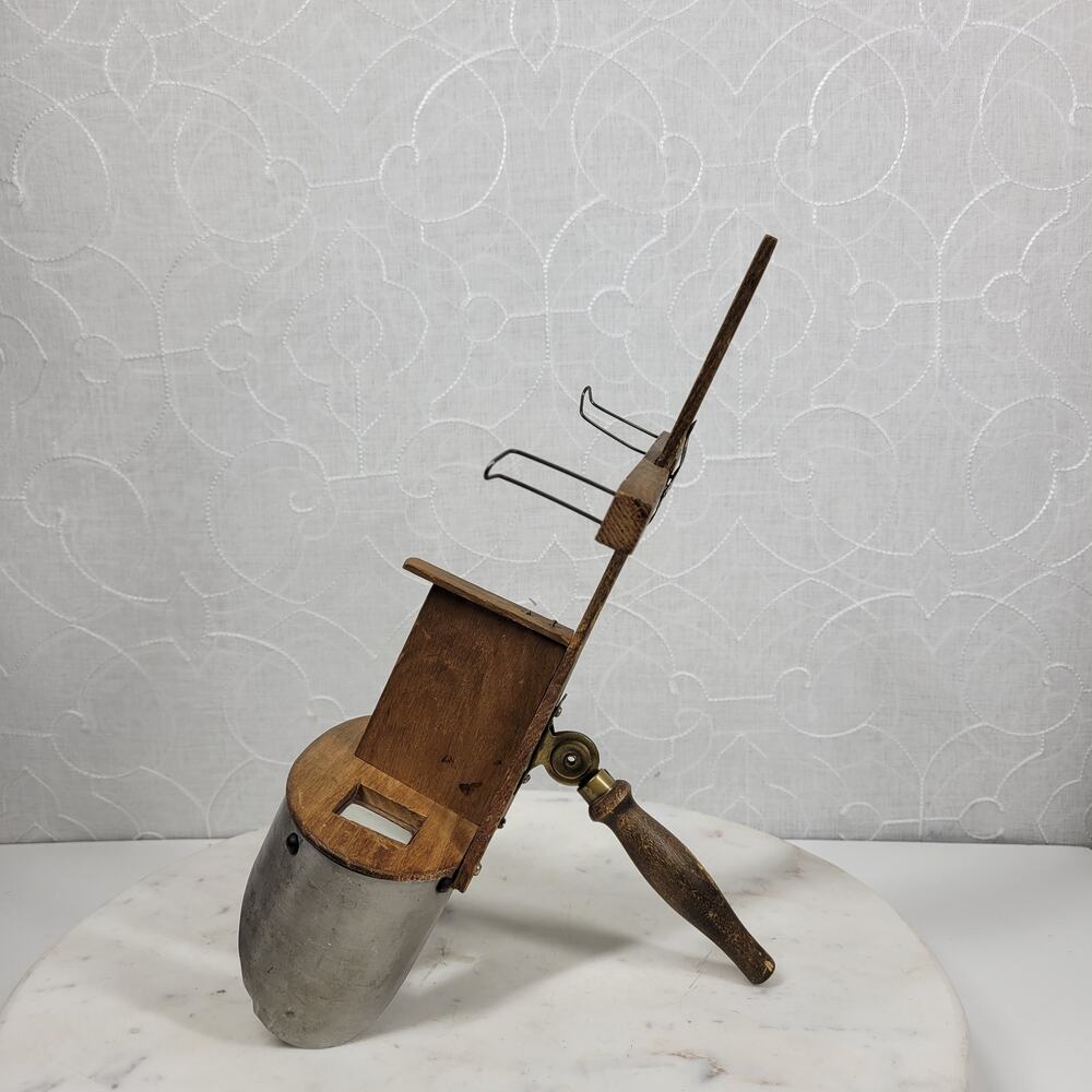 Antique 1900's American‎ Stereoscope 12" Brown Wooden Postcard Viewer